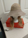 Tan Canvas Hat with Hair