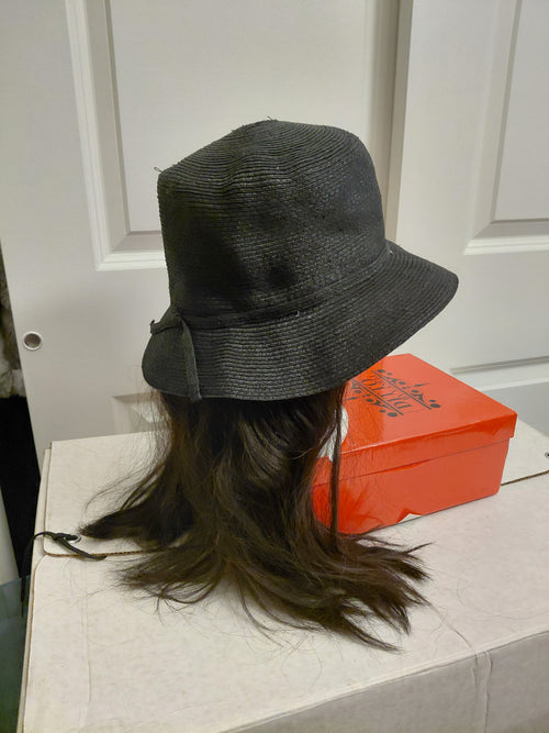 Black light weight summer Hat with Hair