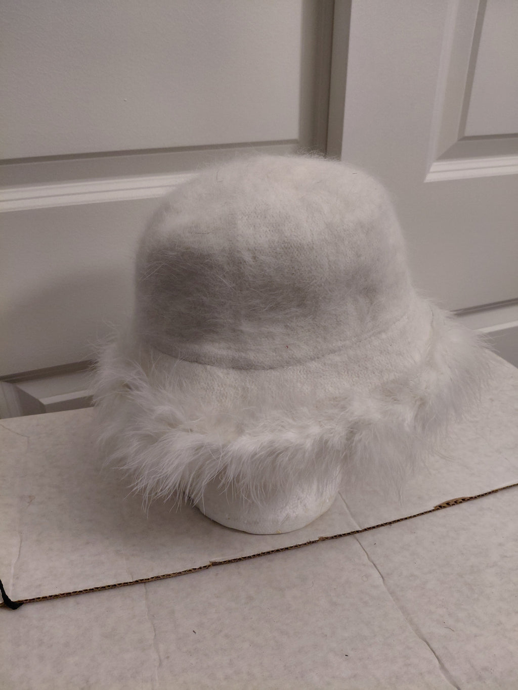 White faux Hat