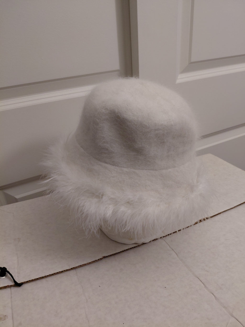 White faux Hat