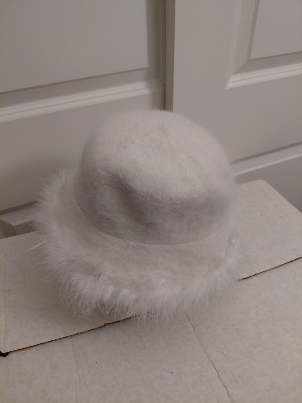 White faux Hat