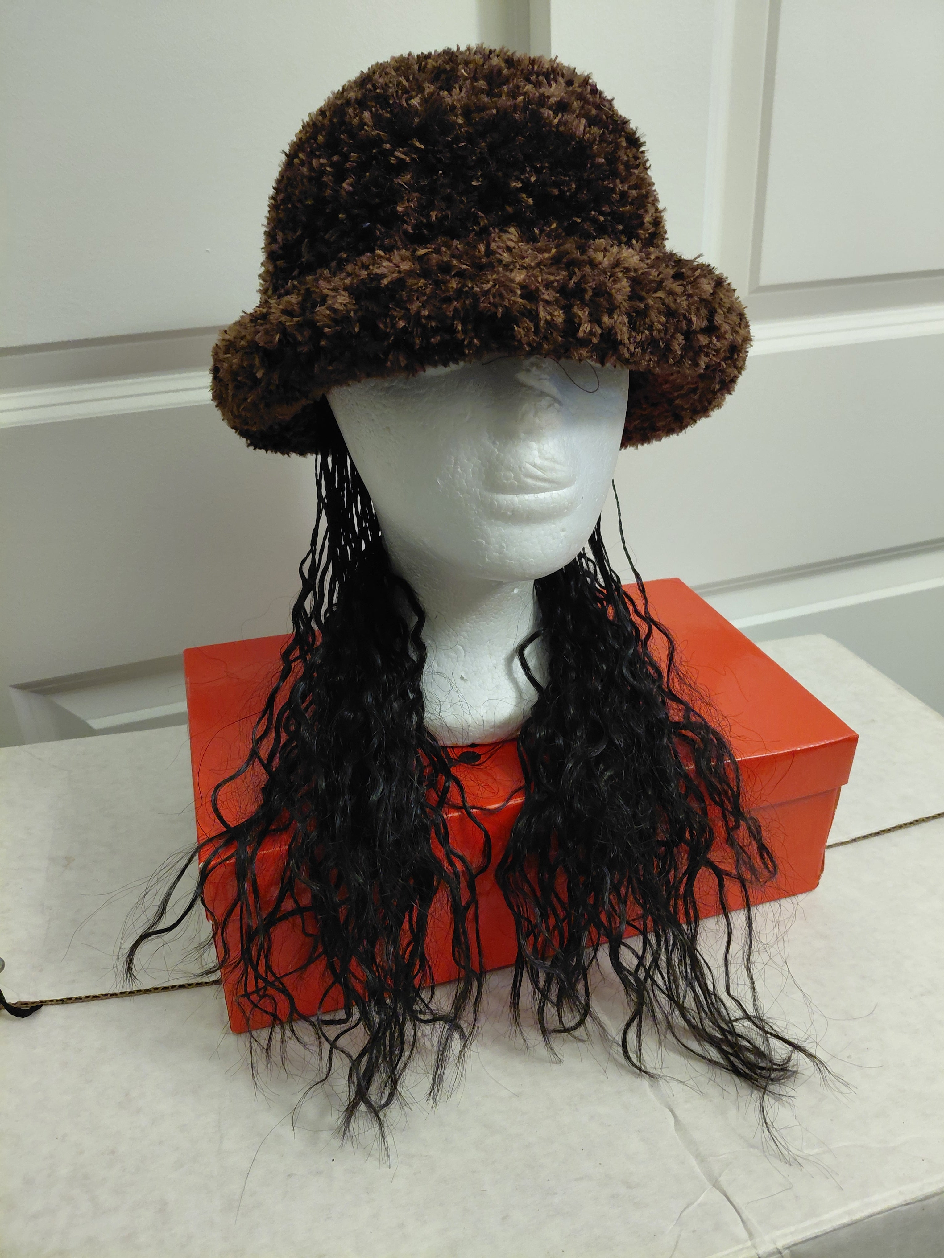 Brown Polyester hat