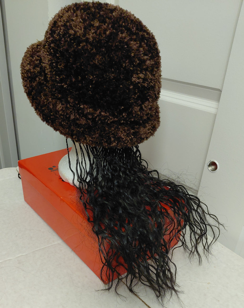 Brown Polyester hat