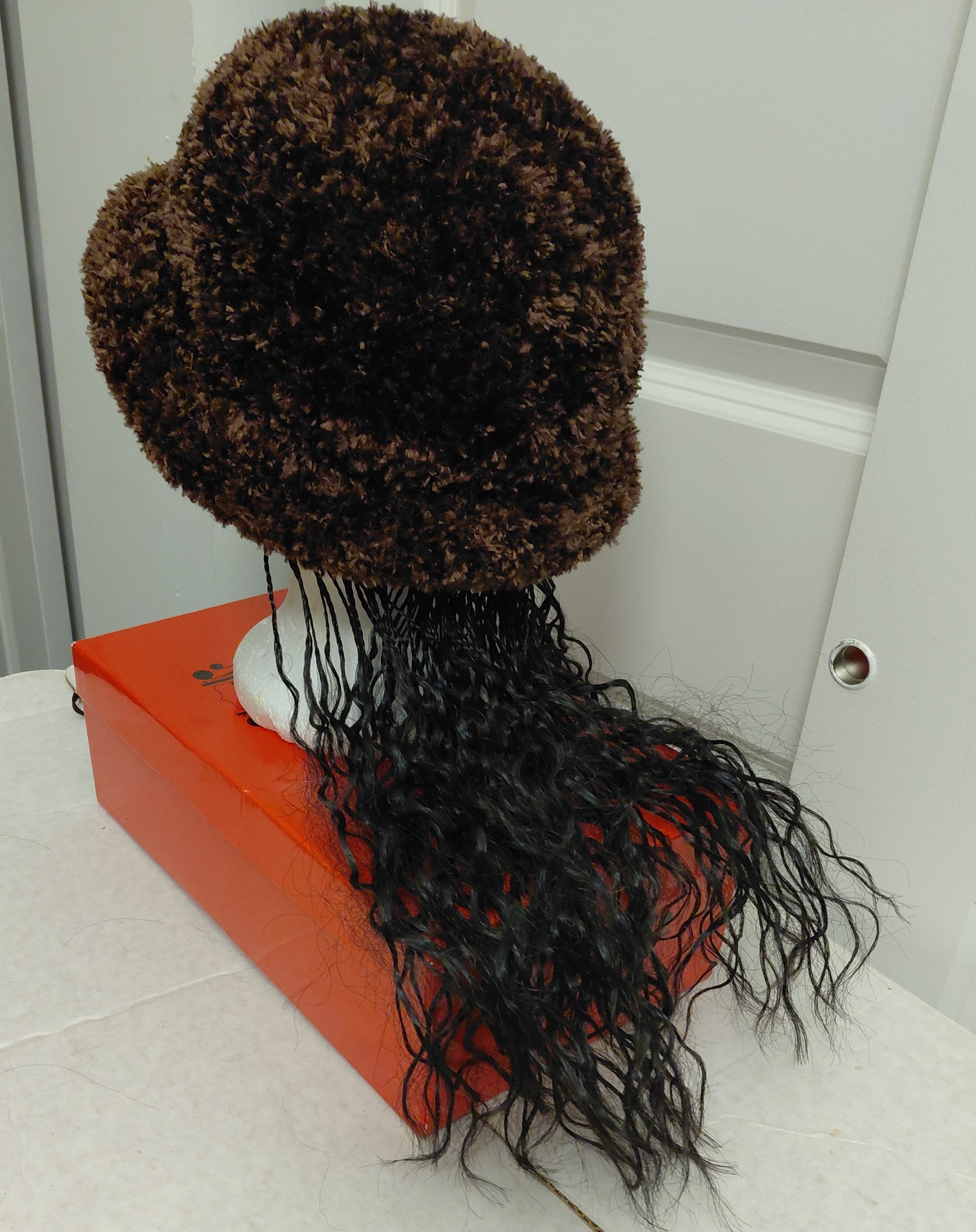 Brown Polyester hat