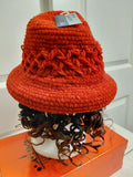 Red winter knitted hat