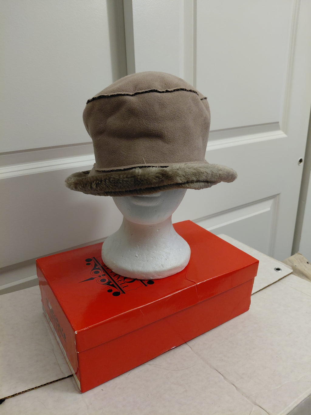 Tan fur winter hat