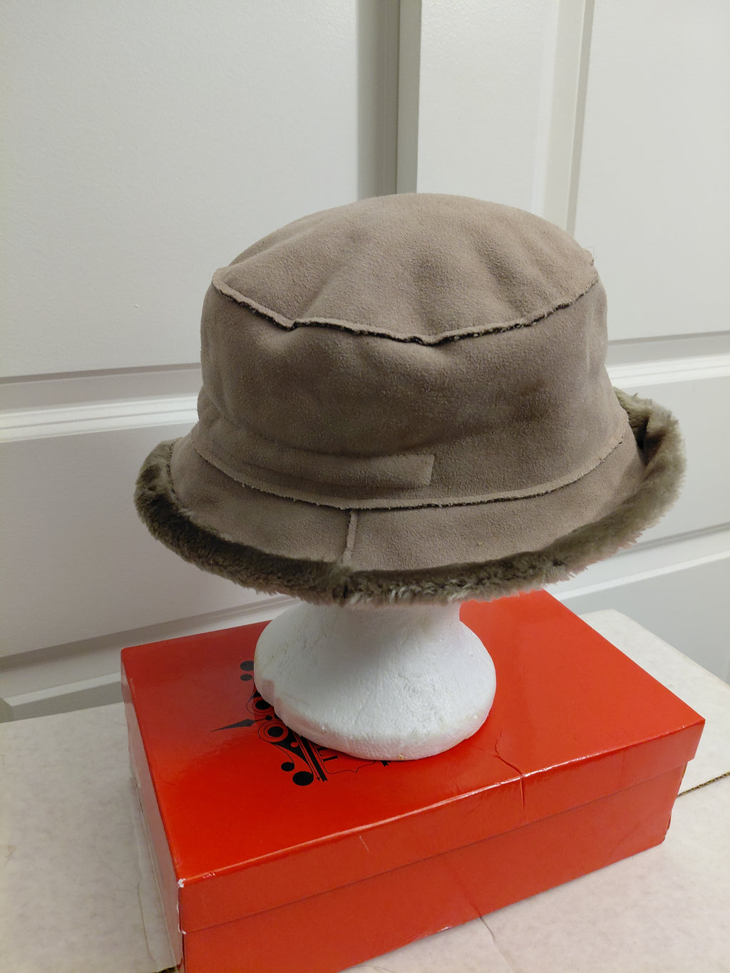 Tan fur winter hat