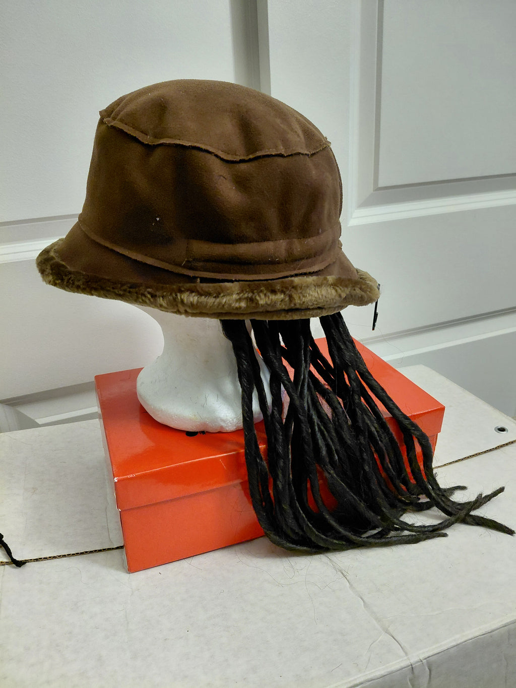 Brown fur hat