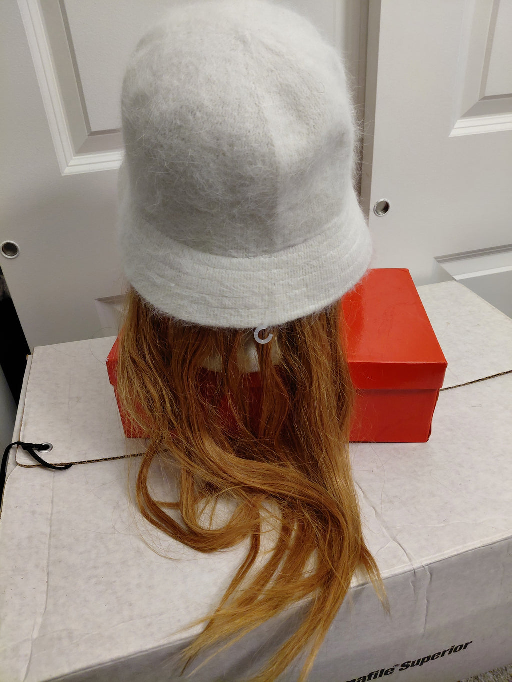 White Bucket hat