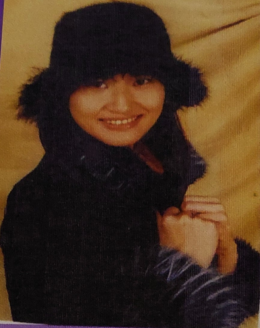 Black faux hat