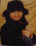 Black faux hat